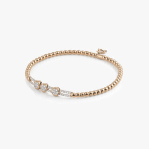 Best Sellers: Al Coro Stretchy Bracelet in 18kt Rose Gold with 67 Brilliant Diamonds