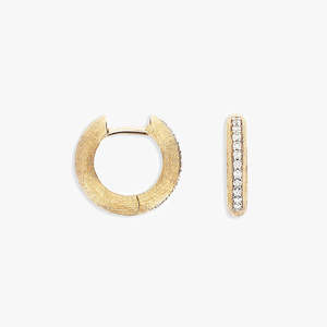 Sarahs Favourites: Nanis Libera Gold Diamond Hoop Earrings - Small