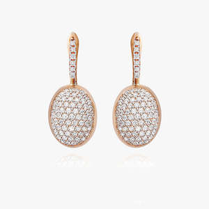 Nanis Ciliegine Rose Gold Diamond Earrings - Medium