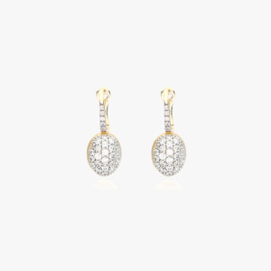 Nanis Boules Gold Drop Pave Diamond Earrings - Mini