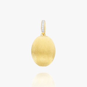 Nanis Boule Gold Pendant with Diamond Detail – Large
