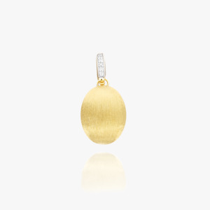 Nanis Boule Gold Pendant with Diamond Detail – Medium