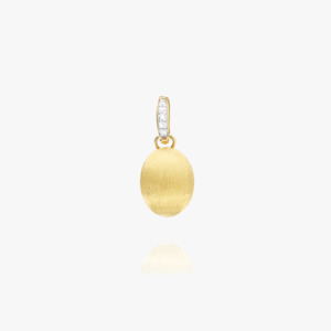 Nanis Boule Gold Pendant with Diamond Detail – Small