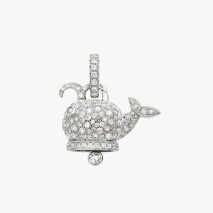 Chantecler Campanelle Whale Medium Charm in 18kt White Gold with Ice Diamonds & &hellip;