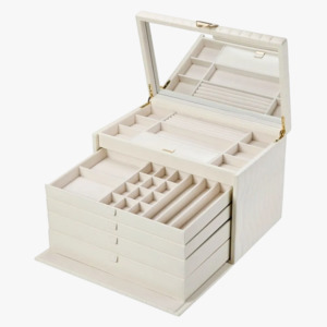 WOLF Lauren Extra Large Jewellery Box in Ivory