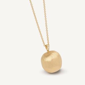 Marco Bicego Africa Gold: Marco Bicego Africa 18k Gold Diamond Set Bail Pendant and Chain Long