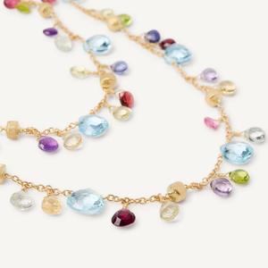 Marco Bicego Paradise: Marco Bicego Paradise Necklace Gemstones and 18k Yellow Gold