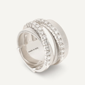Marco Bicego Masai: Marco Bicego Masai 18k Gold Diamond Ring in White Gold
