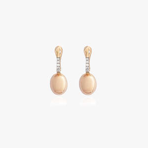 Gucci Boule: Nanis Boule Rose Gold Earrings with Diamond Detail – Mini