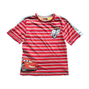 Disney Pixar Cars: Disney Pixar Cars Red Striped Tee (Sz 8)