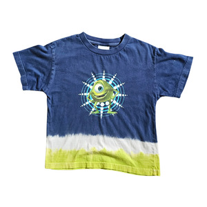 Clothing: Vtg Disney Store Monsters Inc Mike Wazowski Tie Dye Shirt (Sz 7) (~00s)