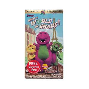 Barney: Vtg Barney What A World We Share VHS - SEALED (1998)