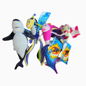 Toys: Vintage NANCO Dreamworks Shark Tale Plush SET #2 (2004) (NOS - Read Description)