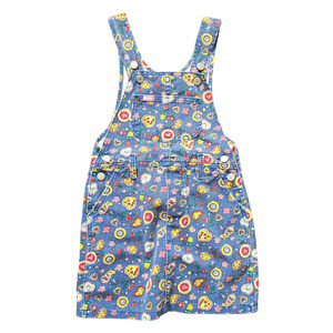 90s: Vintage Lee Paisley Denim Pinafore (Sz 6)