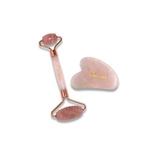 Skin Care: Rose Quartz Roller + Gua Sha Set