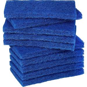 New World Cleaning Accessories: Geller Ultimo Heavy-Duty Scrubbing Pads - Dark Blue 10pk