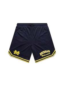 American Football: NCAA Team Logo Mesh Shorts - Michigan Wolverines