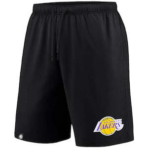 La Lakers: NBA Essentials LA Lakers Mens Team Mesh Shorts - Black