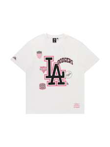 Majestic LA Dodgers Logomania Tee - Vintage White