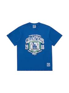 Majestic LA Dodgers Champs Star Frame Tee - Faded Royal