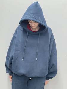 Arby Opal: Arby & Opal Unisex Full Length Embossed Hoodie - Navy