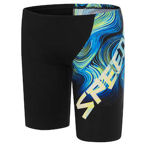 Swimming: Speedo Junior Boys Mayhem Jammer - Black/Multi