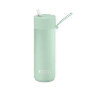 Frank Green 20oz Stainless Steel Ceramic Reusable Bottle Mint Gelato with Straw Lid