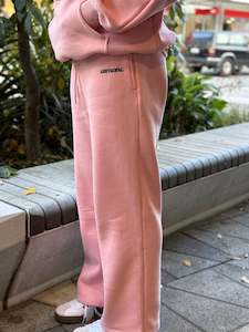 Arby & Opal Staple Puff Straight Leg Jogger - Candy Pink/Navy