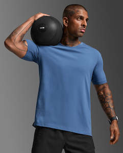 2xu: 2XU Mens Motion Cotton Flex Tee - Indigo
