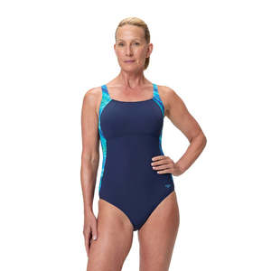 Speedo Womens Shaping Lunalustre One Piece-Peacoat/Skydive