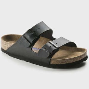 Birkenstock: Birkenstock Arizona Soft Footbed Birko Flor - Black