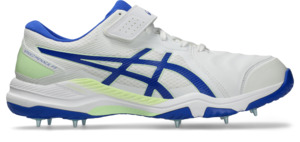 Footwear: Asis Mens Speed Menace FF Cricket Shoe - White/Neon Blue