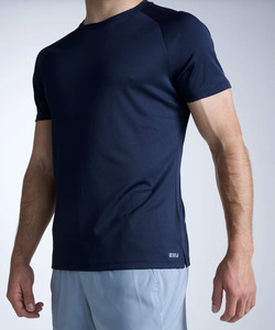 2XU Mens Aero Tee - Midnight/Silver Reflective