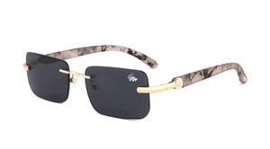 Belvoir Co: BV-T (Belvoir & co sunglasses diamond cut hampton white marble/gold) 52592000