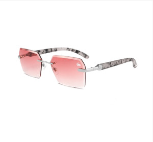 Belvoir Co: BV-S (Belvoir & co sunglasses diamond cut kennedy white marble/burnt red/silver) 52596700