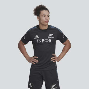 All Blacks: AA-M20 (Adidas all blacks rugby performance tee black/white/wonder steel) 42393638