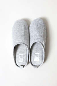 Kontex Japanese Range: Moku Linen Room Shoe - Grey