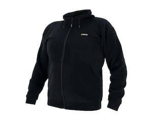 Clothing Footwear Tops: Swazi Rattler Polar Fleece Hooded Jacket Black