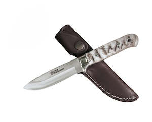 Knives 1: Steyr Hunting Knife "Ovis" With Mouflon Horn Grip & Sheath