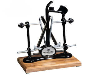 Multi Tools Knives Sharpening: Warthog V-Sharp A4 ELITE Sharpener | Wood Base with Black Finish