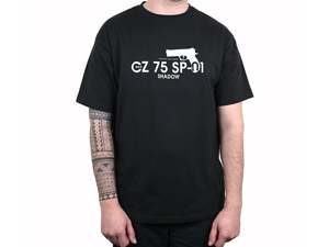 Clothing Mens Tshirts: CZ T-Shirt Shadow 2 IPSC L
