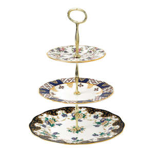 Tableware & Teaware: Royal Albert 100 Years 3 Tier Cake Stand: 1900, 1910, 1940
