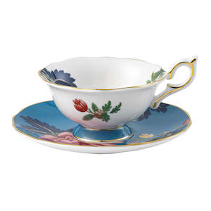 Wonderlust Sapphire Garden Teacup & Saucer 140ml