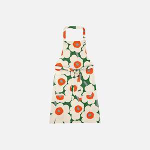 Apron: Pieni Unikko Apron - green, orange