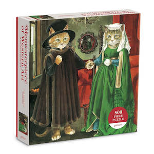 Living: The Arnolfini Marriage Meowsteroiece of Western Art 500pcs puzzle