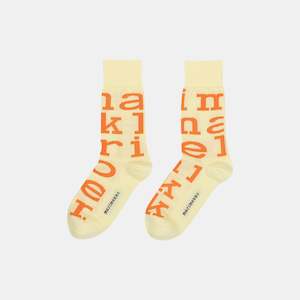 Accessories: Kasvaa Iso Logo Socks - light yellow, peach