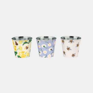 Garden Plates: Spring Plant Pots - Set Of 3