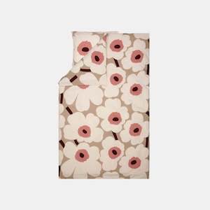 Duvet Covers: Unikko duvet cover 240 x 220 cm - beige, rose