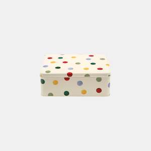Polka Dot Rectangle Tin