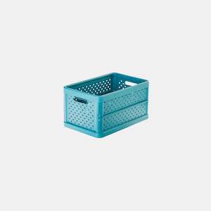 Storage: Foldable Crate 11.3ltr Stone Blue